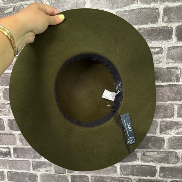 NWT Tart wide brim floppy hat green 100% wool OS - Picture 6 of 9